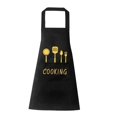 thumbnail image 2 of Household Kitchen Cooking Aprons Apron for Husband Wife Gifts Black B 1, 2 of 7