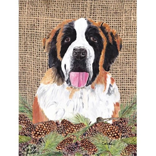 Carolines Treasures SC9041CHF Saint Bernard Flag Canvas - House Size