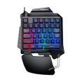 thumbnail image 1 of One On One Colorful Light Effect Tilted Keyboard Layout with Light Carved Characters Ergonomic Full Key No Punch One Handed Mobile Game Keyboard One Handed Keyboard, 1 of 8