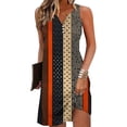 thumbnail image 1 of Robe Décontractée pour Femmes Robe Ample Décontractée à la Mode Rétro Imprimée Sans Manches à Col en V Robe Courte Sans Manches à Col en V Robe Sans Manches pour Femmes, 1 of 6