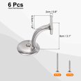 thumbnail image 2 of Uxcell Anti-Rust Hand Rail Bracket, Hand Stairway Railing Brackets for Home Stair Support, 6Pcs, Brushed Satin Nickel, 2 of 6