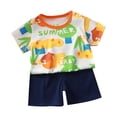 thumbnail image 1 of Birdeem Chemises pour Filles Vêtements d'Intérieur d'Été pour Enfants Col Rond Manches Courtes Shorts Ensemble Deux Pièces, 1 of 12