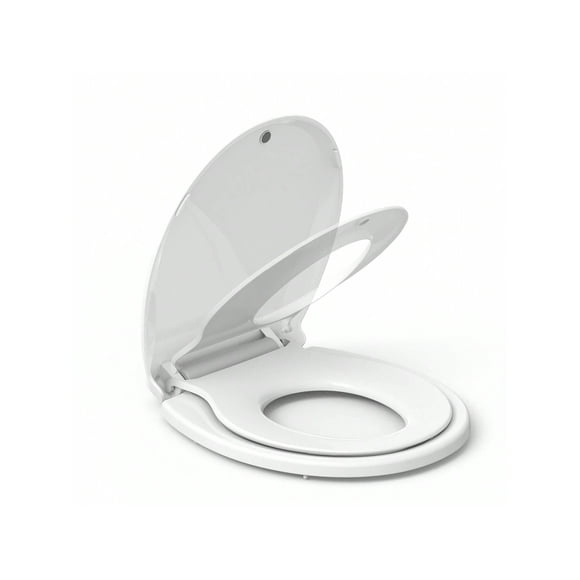 Ourlova 17inch Toilet Seat Round Toilet Seat With Toddler Seat Built In Potty Training Toilet Seat Round Fits Both Adult And Child QuietClose Lid And Seat Bathroom Decor Summer