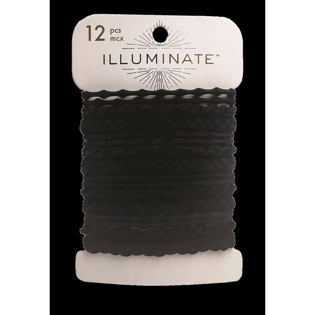 Illuminate 12 Élastiques à Cheveux Noirs