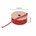 thumbnail image 2 of DIY Flocked Ribbon Christmas Decoration Craft Ribbon for Gift Wrapping Tree Wreath Holiday Festive Party Wedding Home Decor Luxury Easy Cut Textured Ribbon, 2 of 9