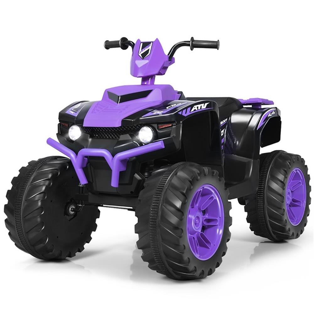 Pemberly Row Quad 4 Roues 12 V pour Enfants, Véhicule à Chevaucher avec Lumières DEL, Musique, USB