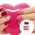 thumbnail image 3 of ziyahi False Nail Wearable Perfect Matching Simple to Wear No Irritating Odor Fake Fingernail Breathable Press Type Adjustable Paster Type 16 Type 21 F741 1Set, 3 of 6