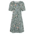 thumbnail image 5 of Ovzne Robes d'Été pour Femmes Robe d'Été Mode Féminine Robe à Col Rond Manches Courtes Imprimée Robe Chandail Robe de Printemps Manches Courtes Liquidation, 5 of 5