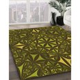 thumbnail image 3 of Ahgly Company Machine Washable Indoor Rectangle Transitional Dark Yellow Green Area Rugs, 3' x 5', 3 of 7