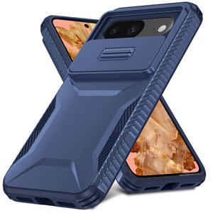 for Google Pixel 10A Case with Sliding Camera Lens Protective Cover, Heavy Duty Shockproof Rugged Durable Military Grade Drop Protection Phone Case Cover for Google Pixel 10A, Blue