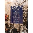 thumbnail image 3 of Darling Souvenir MADE WITH LOVE PersonalizedWelcomeBirthdaySignFlowers With Wood Panel,Large Decorative Poster For Birthday Party, Celebrations- 18x12, 3 of 5
