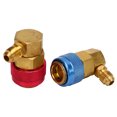 thumbnail image 4 of Air Conditioning Evacuation Adapter, Anti Aging 90 Degree Joint AC Quick Connector Adapter Brass Metal  For R134a Car, 4 of 8
