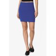 thumbnail image 2 of Jupe Tube Double Couche Taille Haute en Coton Extensible Basique pour Femmes, 2 of 7