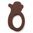 thumbnail image 4 of Little Cheeks - Baby, Infant - Monkey Silicone Teether and Pacifier Clip - Brown, 4 of 7