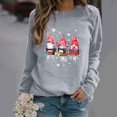 thumbnail image 1 of EGNMCR Chandail de Noël Sweatshirt Mode Femme Ample Imprimé de Noël Col Rond, 1 of 7