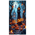thumbnail image 1 of Spooky Gothic Pumpkin Banner Haunted Halloween Ghost for Holiday Decoration Party Decor Indoor Event, 1 of 5