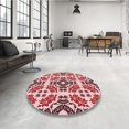 thumbnail image 4 of Ahgly Company Machine Washable Indoor Rectangle Transitional Deep Rose Pink Area Rugs, 3' x 5', 4 of 7
