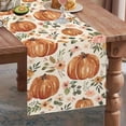 thumbnail image 1 of Chemin de Table Citrouille d'Automne pour l'Action de Grâce avec Motif à Carreaux Feuille d'Érable, Décor de Table de Cuisine et Salle à Manger en Lin pour Fête des Récoltes, Réutilisable, Facile à Nettoyer, Accent Festif pour la Maison, 1 of 8