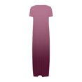 thumbnail image 4 of fatyb Robes Maxi à Manches Courtes pour Femmes Col Ras du Cou Décontractées Longues Robes Imprimées Robes T-Shirt d'Été, 4 of 5
