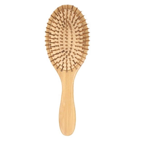 Natural Bamboo Anti-Static Hair Brush with Wooden Bristles,Bamboo Hair Brush, Natural Bristles Paddle Detangling Hairbrush, Massage Scalp Comb for Hair Care, Detangling