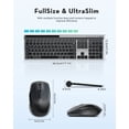 thumbnail image 2 of Samsers Wireless Keyboard and Mouse Combo, Ultra Slim Rechargeable Dual-Mode (Bluetooth 5.0x2 +2.4G) Silent Keyboard and Mouse Se, 2 of 7