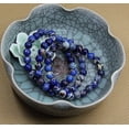 thumbnail image 3 of Royal Blue Sea Sediment Jasper Gemstone 8mm Round Beads Stretch Bracelet 7 Inch, 3 of 4