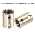 thumbnail image 5 of Unique Bargains M10 M4 Thread Sleeve Stud Pipe Connector Round Coupling Nut Nickle Color 4 Pack, 5 of 5