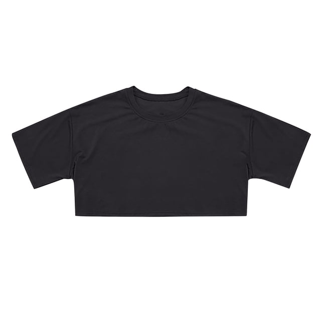 Crop Tops For Girls Short Sleeve Shirt Girls Summer Tops Neck Slim Fit Tops Basic Tee