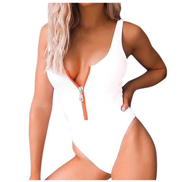 XZNGL Bikini Mode Aguichant pour Femmes une-Pièce Uni Imprimé Maillot de Bain Tenue de Plage Ensemble