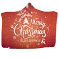 thumbnail image 2 of Agiferg Winter Christmas Pattern Wear Cap Home Blanket Children's Blanket Hooded Shawl, 2 of 3