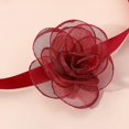 thumbnail image 3 of LinYooLi Collier Ras du Cou Fleuri pour Femmes Collier Gothique Floral à Lacets Collier Rose Long Collier en Velours pour Mariage Fête d'Été, 3 of 6