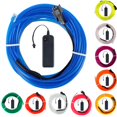 thumbnail image 2 of 10Pcs EL Wire Neon Light 16.4ft Flexible Glowing Neon String Lights Battery Operated LED Wire Lights 3 Lighting Modes Waterproof, 2 of 8