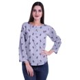 thumbnail image 2 of Moomaya Tunique d'Été Décontractée pour Femmes à Manches Longues avec Boutons Imprimés et Col Rond, 2 of 5
