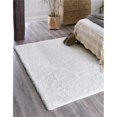 thumbnail image 1 of Unique Loom 3136683 8 x 10 Pi Shag Solide Tapis Rectangulaire&44; Blanc de Neige, 1 of 5