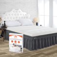 thumbnail image 1 of SGI Bedding 9 Inch Wrap Around Bed Skirt | Microfiber Bed Skirt | Fade Resistant, Wrinkle Free, Anti-static, Decorative, Extra Storage Space, Clutter-Free | Queen, Dark Gray, 1 of 6