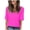 Rose Chaud, variante sur LOVZFMLL Hauts d'Été pour Femmes 2025 T-Shirts de Mode pour Femmes Décontractés à Col en V Amples Mignons T-Shirt Manches 1/2 Haut pour Dames