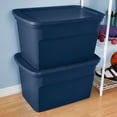 thumbnail image 4 of Sterilite Classic Bac de Rangement Empilable avec Couvercle de 30 Gal, Lot de 6, 4 of 6