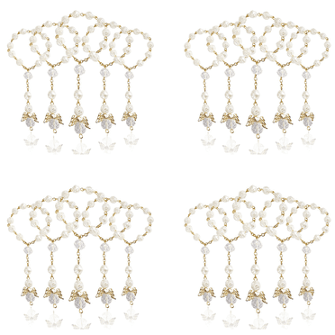 120 Pcs Chapelet de Baptême Perles de Chapelet en Acrylique Mini Chapelets Ange pour la Première Communion Cadeaux de Fête de Baptême