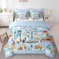 thumbnail image 1 of YST Construction 7 Piece Comforter Set Full Bed In A Bag, Excavator Tractor Bedding Set With Flat Fitted Sheet, Engineering Vehicle All Season Bed Set Cartoon Car Bedding Comforter Sets, 1 of 6