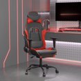 thumbnail image 1 of vidaXL Gaming Chair with Footrest Black and Red Faux Leather, 1 of 5