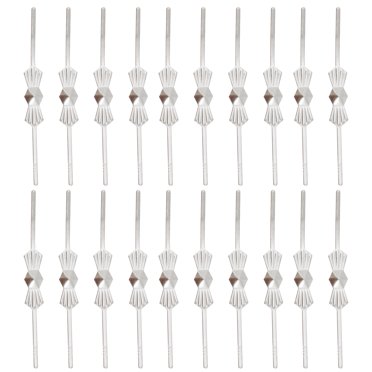MasteelfCA 200pcs Metal Chandelier Connectors Fastening Bowtie Pin Crystals Bead Parts