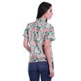 thumbnail image 4 of Moomaya Chemise à Manches Mi-Longues Imprimée pour Femmes, Col Boutonné, Haut Décontracté, 4 of 5