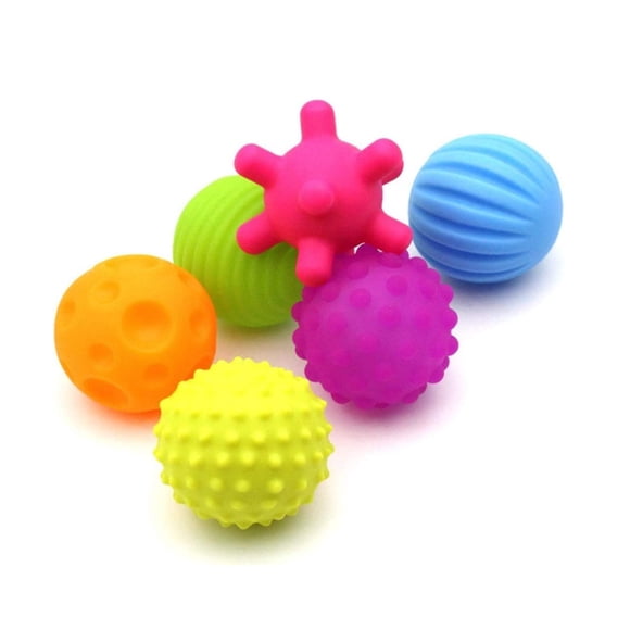 EGNMCR 6PC The Tactile Senses Toys Development Baby Hand Ball Toy Training Soft Ball ball dolls Birthday Gifts for Kids