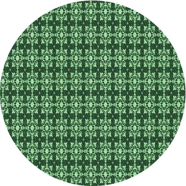 Ahgly Tapis d'Intérieur Lavable en Machine Carré Vert Émeraude Profond, 3 Pieds Carré