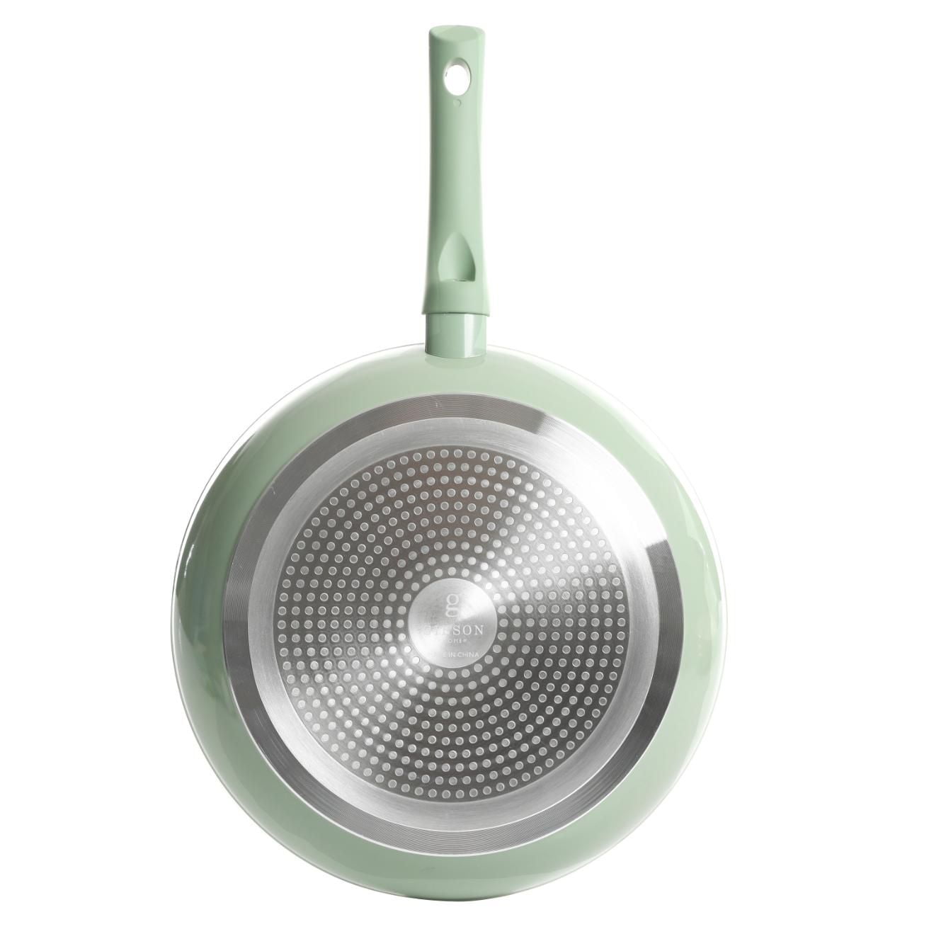 Gibson Plaza Café Batterie de cuisine 7 pièces en aluminium Menthe avec poignée en bakélite douce au toucher