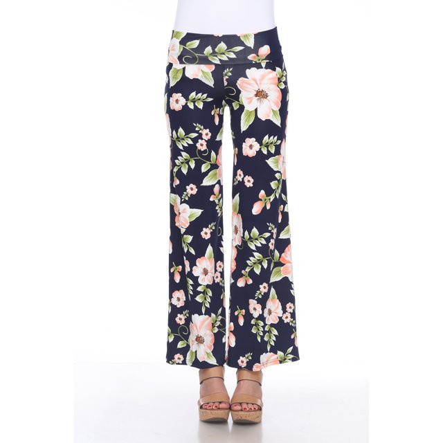White Mark Women's Floral Palazzo Pants