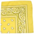 thumbnail image 1 of Set of 120 Mechaly Paisley Polyester Bandanas - Bulk Wholesale (Yellow), 1 of 2
