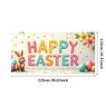 thumbnail image 3 of Easter Bunny Spring Celebration Festive Backdrop Banner Decorations Egg Party Supplies Photography Props Background, 3 of 4