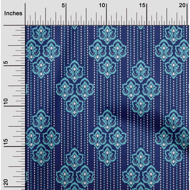 oneOone Polyester Lycra Fabric Ethnic Ikat Fabric Prints By Yard 56 Inch Wide