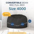 thumbnail image 3 of Ultimate Sack 4000 4-Foot Bean Bag Chair with Footstool Set, Charcoal Fur Cover, 3 of 6